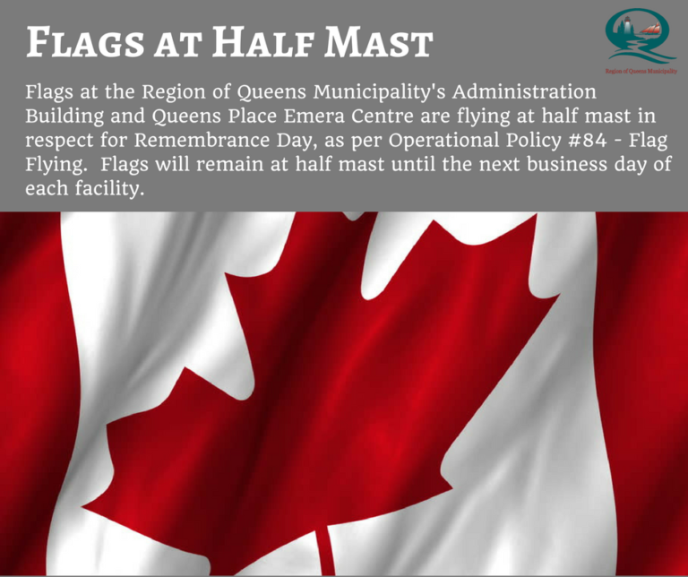 Half mast Remembrance Day 20171