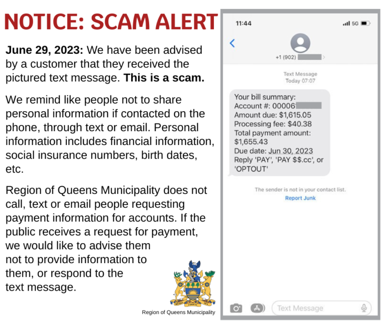 Notice Possible Scam 3
