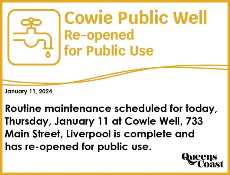 2024 01 11 Cowie Well Maintenance Complete