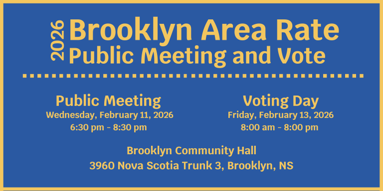 PUBLIC UPDATE – Brooklyn Area Rate Public Meeting & Vote