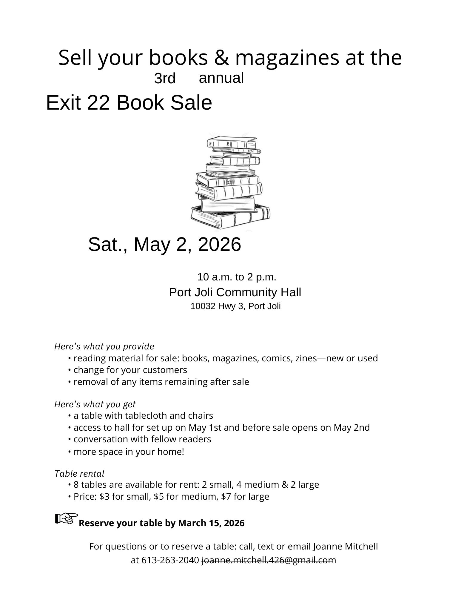 Exit 22 Book Sale