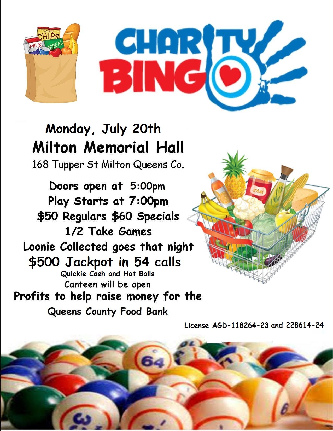 Milton Days Charity Bingo Fundraiser