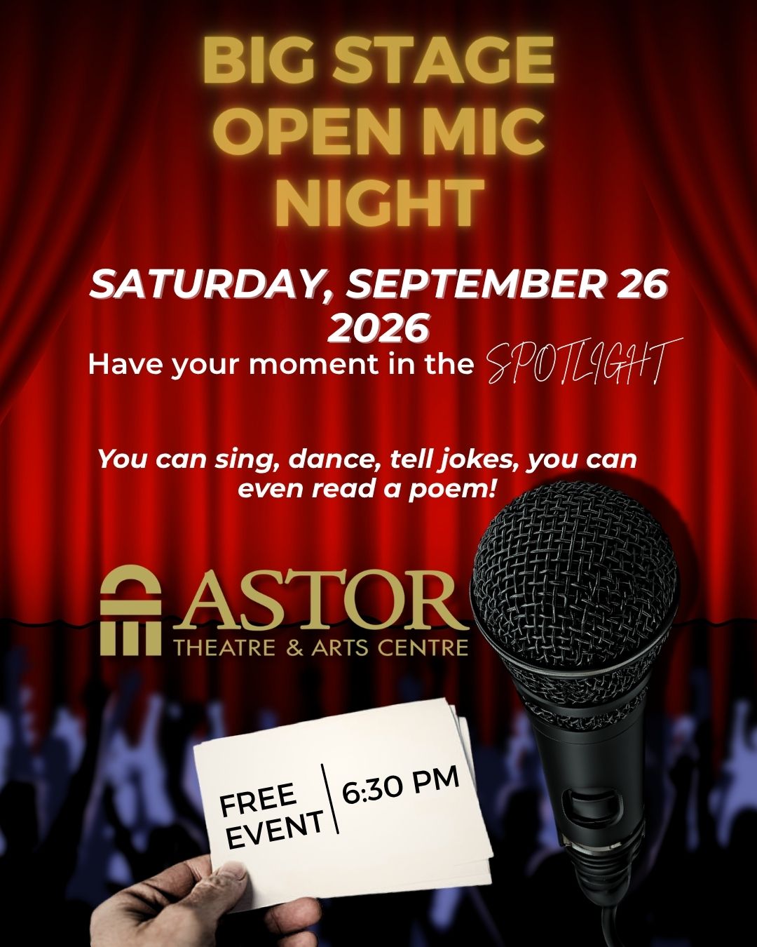 Big Stage Open Mic Night