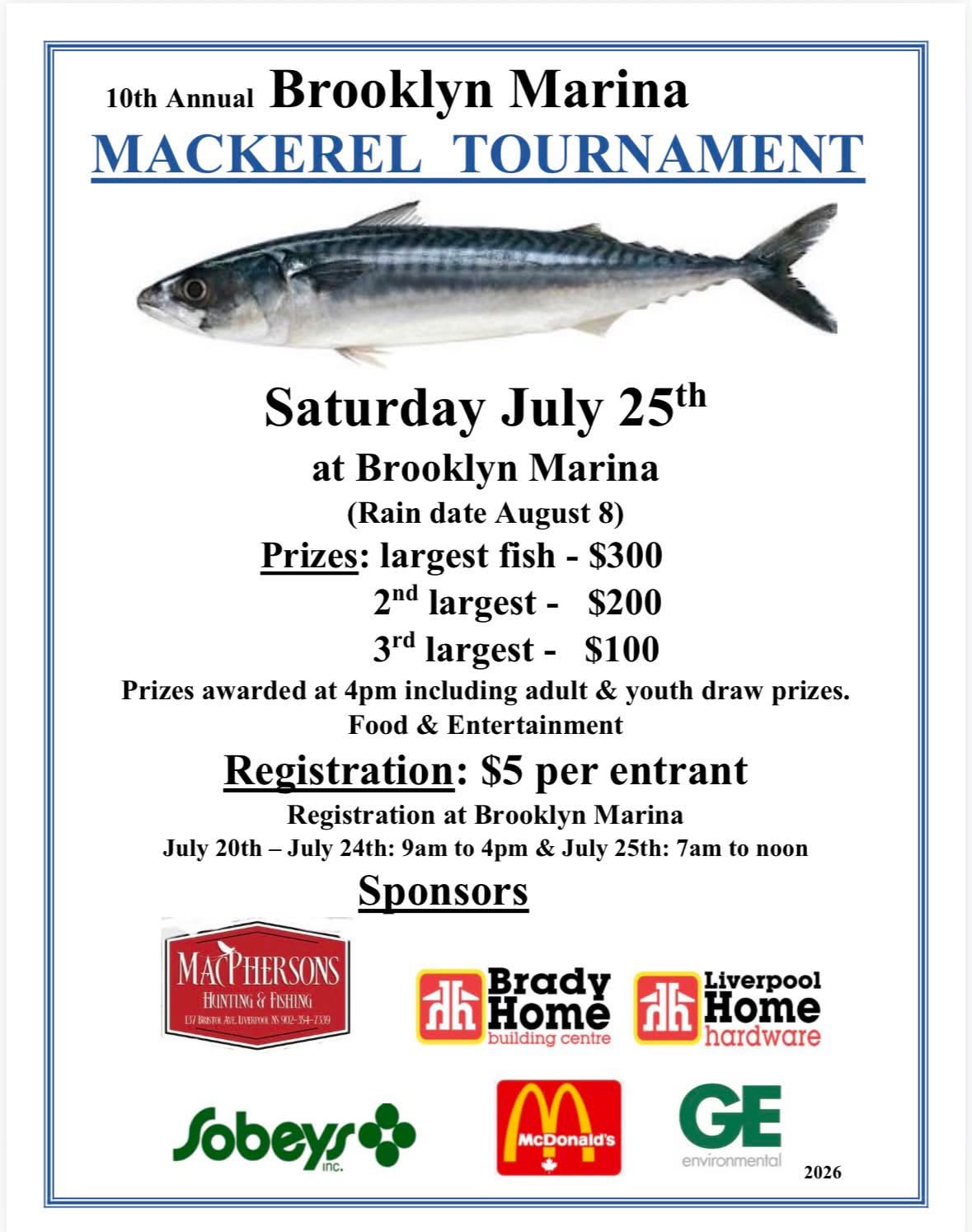 10th Annual Brooklyn Marina Mackerel  Tournament