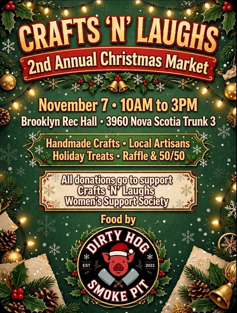 Crafts ‘N Laughs 2nd Annual Christmas Market